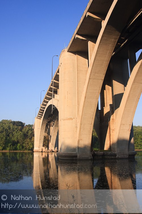 The Franklin Avenue Bridge over the Mississippi River.